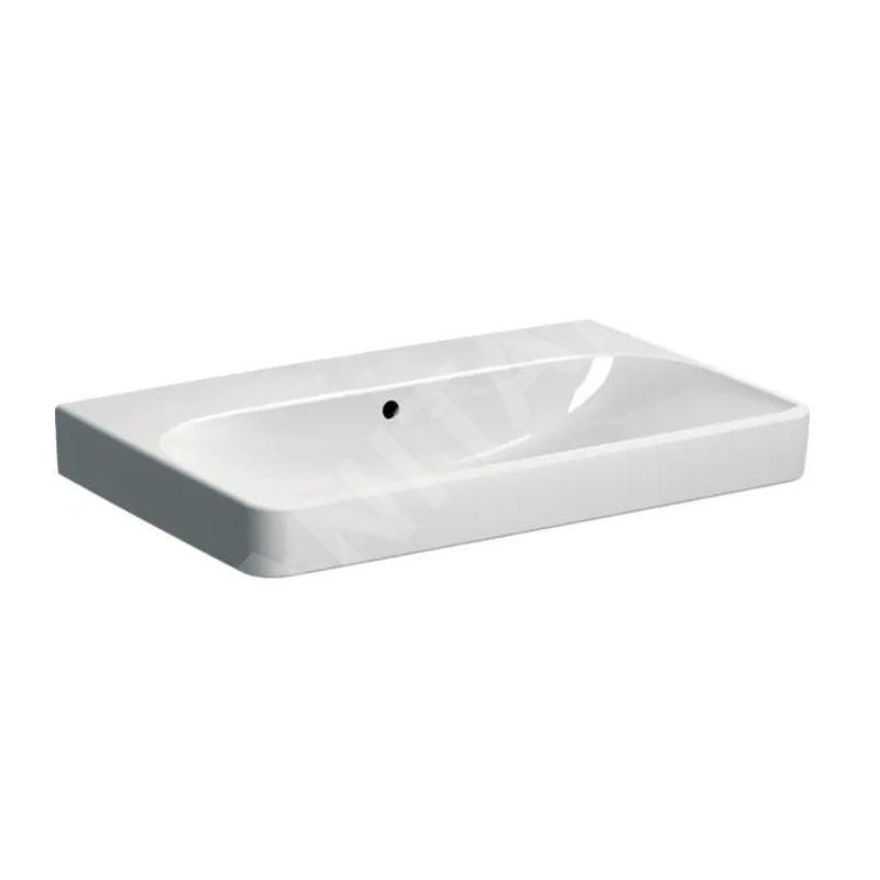 Geberit Smyle Square - Lavabo 750x480x165 mm, avec trop-plein, sans trou pour robinetterie, blanc 500.249.00.2 Geberit Smyle Square - Lavabo 750x480x165 mm, avec trop-plein, sans trou pour robinetterie, blanc 500.249.00.2