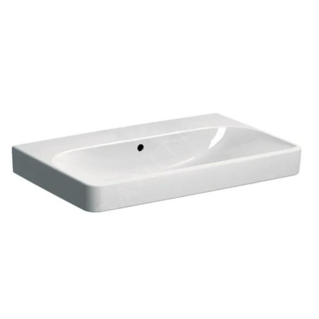 Geberit Smyle Square - Lavabo 750x480x165 mm, avec trop-plein, sans trou pour robinetterie, blanc 500.249.00.2