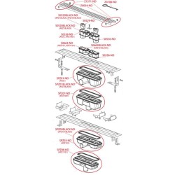 Alcadrain Douchegoten - Bac à douche 1450 mm, avec bord pour grille perforée, noir mat APZ1BLACK-1450