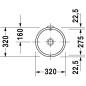 Duravit Architec - Lavabo sans trou, avec trop-plein, diamètre 275 mm, blanc - lavabo 0319270000 Duravit Architec - Lavabo sans trou, avec trop-plein, diamètre 275 mm, blanc - lavabo 0319270000