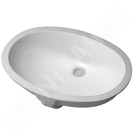 Duravit Santosa - Lavabo avec trop-plein, diamètre 510 mm, blanc 0466510000