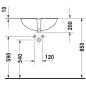 Duravit Santosa - Lavabo avec trop-plein, diamètre 510 mm, blanc 0466510000 Duravit Santosa - Lavabo avec trop-plein, diamètre 510 mm, blanc 0466510000