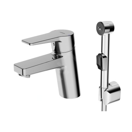 Hansa Twist - Mitigeur de lavabo avec douchette, chrome 09302203