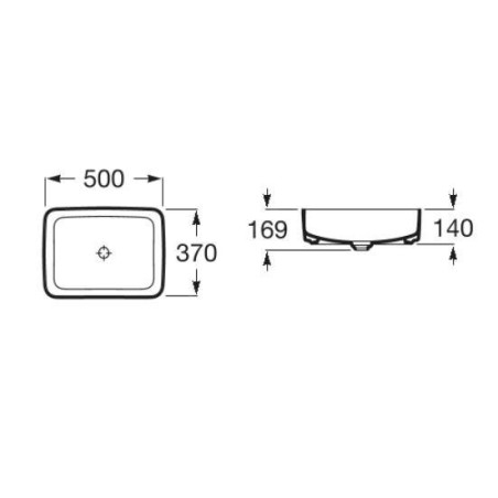Roca Inspira - Vasque 500x370 mm, blanc A327530000