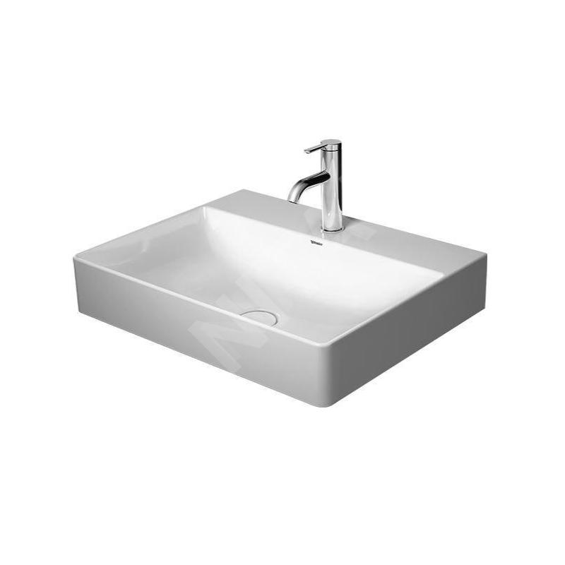 Duravit DuraSquare - Lavabo 600x470 mm, avec un trou pour robinet, DuraCeram, blanc alpin 2353600041 Duravit DuraSquare - Lavabo 600x470 mm, avec un trou pour robinet, DuraCeram, blanc alpin 2353600041