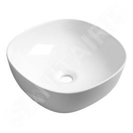 Sapho Lavabos - Lavabo Moro 420x420 mm, sans trou pour robinet, sans trop-plein, blanc AR420