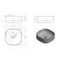 Sapho Lavabos - Lavabo Moro 420x420 mm, sans trou pour robinet, sans trop-plein, blanc AR420 Sapho Lavabos - Lavabo Moro 420x420 mm, sans trou pour robinet, sans trop-plein, blanc AR420