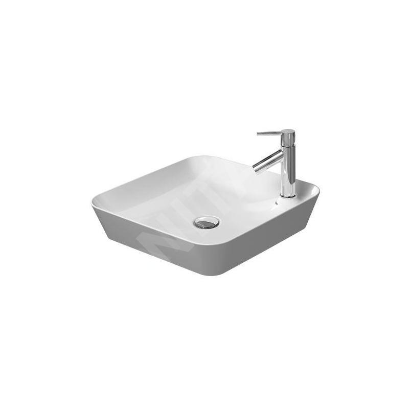 Duravit Cape Cod - Lavabo 460x460 mm, avec 1 trou pour robinetterie, DuraCeram, WonderGliss, blanc 23404600001 Duravit Cape Cod - Lavabo 460x460 mm, avec 1 trou pour robinetterie, DuraCeram, WonderGliss, blanc 23404600001