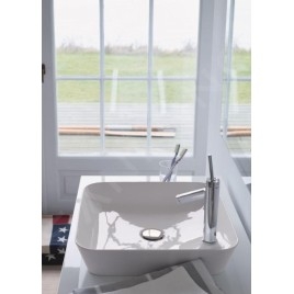 Duravit Cape Cod - Lavabo 460x460 mm, avec 1 trou pour robinetterie, DuraCeram, WonderGliss, blanc 23404600001