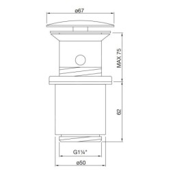 Steinberg 100 - Vidage refermable, ClickClack, nickel brossé 100 1692 BN