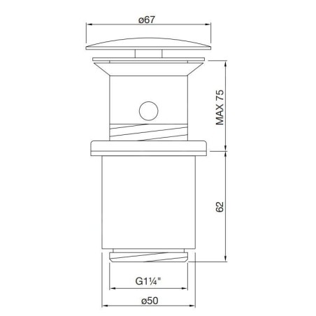 Steinberg 100 - Vidage refermable, ClickClack, nickel brossé 100 1692 BN