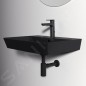 Ideal Standard Connect Air - Lave-mains Cube 400x350x160 mm, avec trop-plein, avec trou pour robinetterie, noir E0307V3