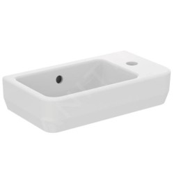 Ideal Standard i.Life S - Lave-mains 450x250 mm, avec trop-plein, trou pour robinetterie à droite, blanc T458601
