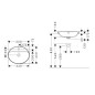 Hansgrohe Xuniva D - Lavabo 55x45 cm, avec trop-plein, trou pour robinetterie, blanc 60160450 Hansgrohe Xuniva D - Lavabo 55x45 cm, avec trop-plein, trou pour robinetterie, blanc 60160450