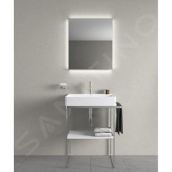 Duravit DuraSquare - Lavabo 600x470 mm, avec un trou pour robinet, DuraCeram, avec WonderGliss, blanc alpin 23536000411
