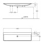 Geberit Xeno 2 - Double lavabo, 1600x480 mm, sans trou, sans trop-plein, blanc alpin 500.278.00.1 Geberit Xeno 2 - Double lavabo, 1600x480 mm, sans trou, sans trop-plein, blanc alpin 500.278.00.1