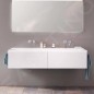 Geberit Xeno 2 - Double lavabo, 1600x480 mm, sans trou, sans trop-plein, blanc alpin 500.278.00.1 Geberit Xeno 2 - Double lavabo, 1600x480 mm, sans trou, sans trop-plein, blanc alpin 500.278.00.1