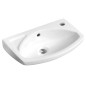 Aqualine Small - Lavabo 450x280 mm, avec trop-plein, avec trou pour robinet, blanc 91451
