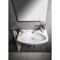 Aqualine Small - Lavabo 450x280 mm, avec trop-plein, avec trou pour robinet, blanc 91451