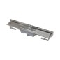 Alcadrain Douchegoten - Caniveau de douche Flexible 650 mm, avec collier ajustable au mur, évacuation verticale, inox