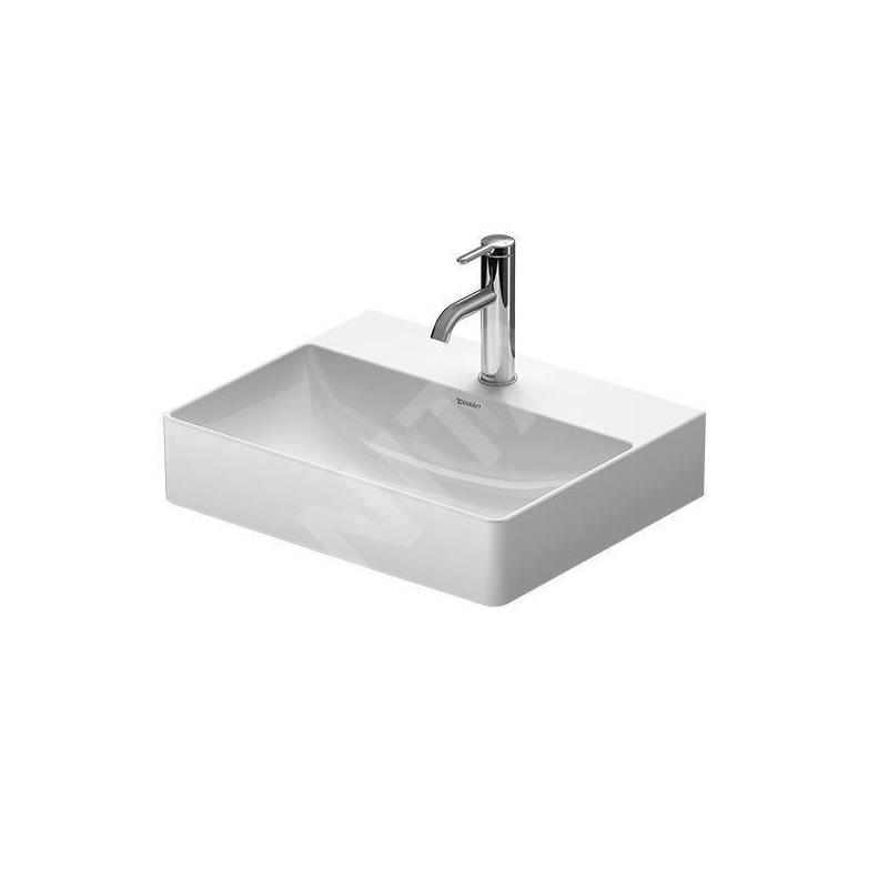 Duravit DuraSquare - Meuble-lavabo Compact, 500x400 mm, avec 1 trou pour robinetterie, DuraCeram, WonderGliss, blanc 23565000411 Duravit DuraSquare - Meuble-lavabo Compact, 500x400 mm, avec 1 trou pour robinetterie, DuraCeram, WonderGliss, blanc 23565000411