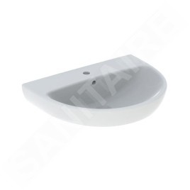 Geberit Selnova - Lavabo 650x500 mm, avec un trou de robinetterie, avec trop-plein, blanc 500.297.01.7