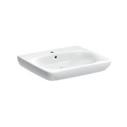 Geberit Selnova Comfort - Lavabo 650x550 mm, pour personnes à mobilité réduite, avec un trou de robinetterie, avec trop-plein,