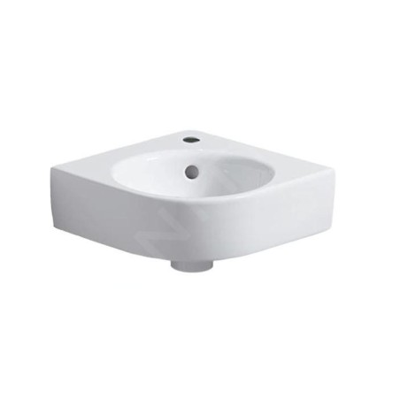 Geberit Selnova Compact - Lave-main d’angle 450x395 mm avec un trou de robinetterie, blanc 501.519.00.7