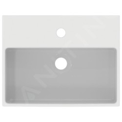 Ideal Standard Extra - Lave-main 450x350 mm, avec trop-plein, trou pour robinet , blanc T373201