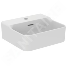 Ideal Standard Conca Ceram - Lave-main à poser 400x350 mm, avec trop-plein, trou pour robinet, blanc T387601