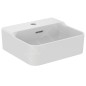 Ideal Standard Conca Ceram - Lave-main à poser 400x350 mm, avec trop-plein, trou pour robinet, blanc T387601