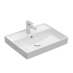 Villeroy & Boch Collaro - Meuble lavabo 600x470 mm, avec trop-plein, trou de robinetterie, blanc alpin 4A336G01