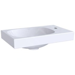Geberit Acanto - Lave-mains 400x250 mm, avec 1 trou à droite, sans trop-plein, avec KeraTect, blanc 500.635.01.8