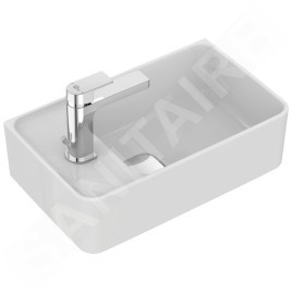 Ideal Standard Strada II - Lave-mains 450x270 mm, 1 trou pour robinet à gauche, avec Ideal Plus, blanc T2995MA