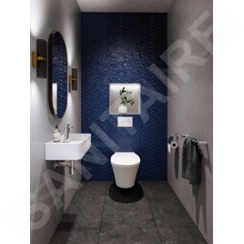 Ideal Standard Strada II - Lave-mains 450x270 mm, 1 trou pour robinet à gauche, avec Ideal Plus, blanc T2995MA