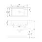Sapho Small - Lave-mains Orion, 505x265 mm, sans trop-plein, blanc 7045