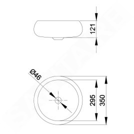 Bette Craft - Vasque, diamètre 35 cm, blanc A240-000