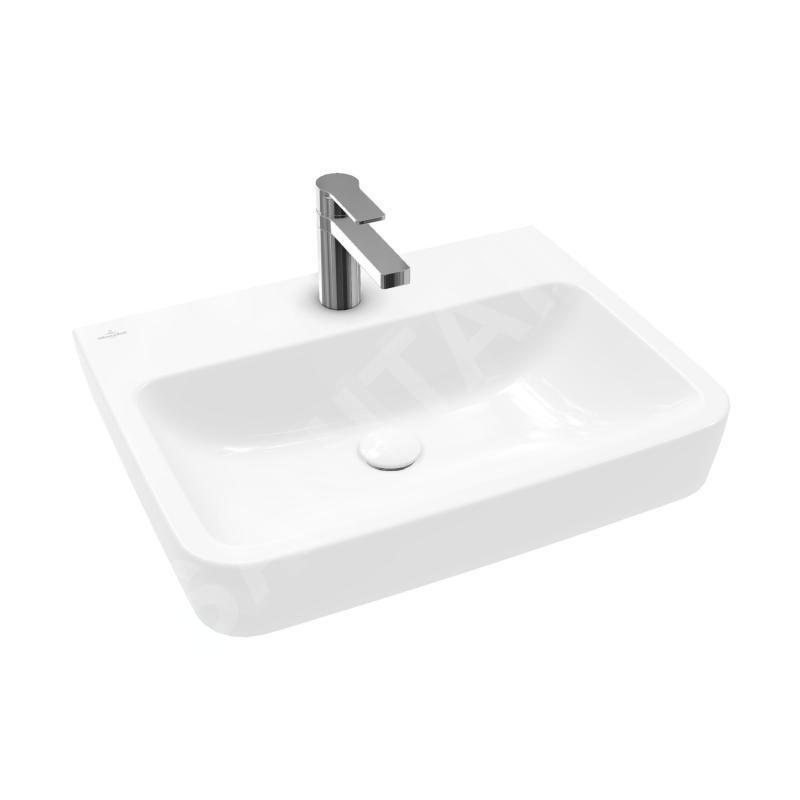 Villeroy & Boch O.novo - Vasque, 600x460 mm, sans trop-plein, trou pour robinet, CeramicPlus, blanc alpin 4A416LR1 Villeroy & Boch O.novo - Vasque, 600x460 mm, sans trop-plein, trou pour robinet, CeramicPlus, blanc alpin 4A416LR1
