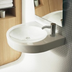 Duravit Architec - Lavabo PMR, 575x520 mm, sans trop-plein, trou pour robinetterie à droite, blanc 0443580008