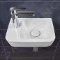 Villeroy & Boch O.novo - Lave-mains Compact 360x250 mm, sans trop-plein, avec 1 trou de robinetterie à gauche, blanc alpin