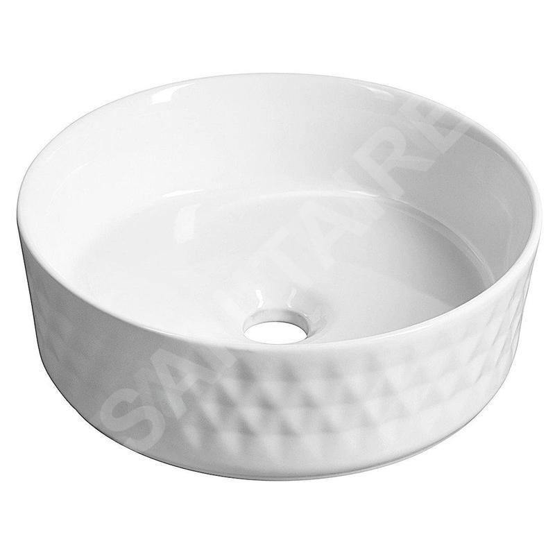 Sapho Isvea - Vasque à poser, diamètre 36 cm, sans trop-plein, blanc 10NF67036 Sapho Isvea - Vasque à poser, diamètre 36 cm, sans trop-plein, blanc 10NF67036