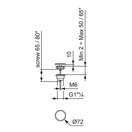 Ideal Standard Ipalyss - Bonde non refermable, noir mat E2114V3