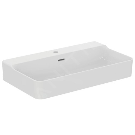 Ideal Standard Conca Ceram - Lavabo 800x450 mm, avec trop-plein, trou pour robinet, blanc T369201