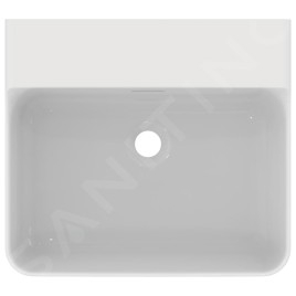 Ideal Standard Conca Ceram - Lavabo 500x450 mm, avec trop-plein, sans trou pour robinet, blanc T378401