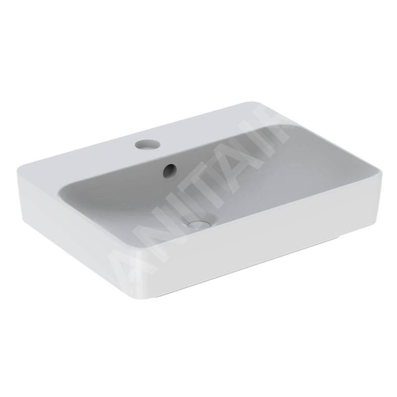 Geberit VariForm - Vasque 600x450 mm, avec trop-plein, trou pour robinetterie, blanc 500.780.01.2 Geberit VariForm - Vasque 600x450 mm, avec trop-plein, trou pour robinetterie, blanc 500.780.01.2