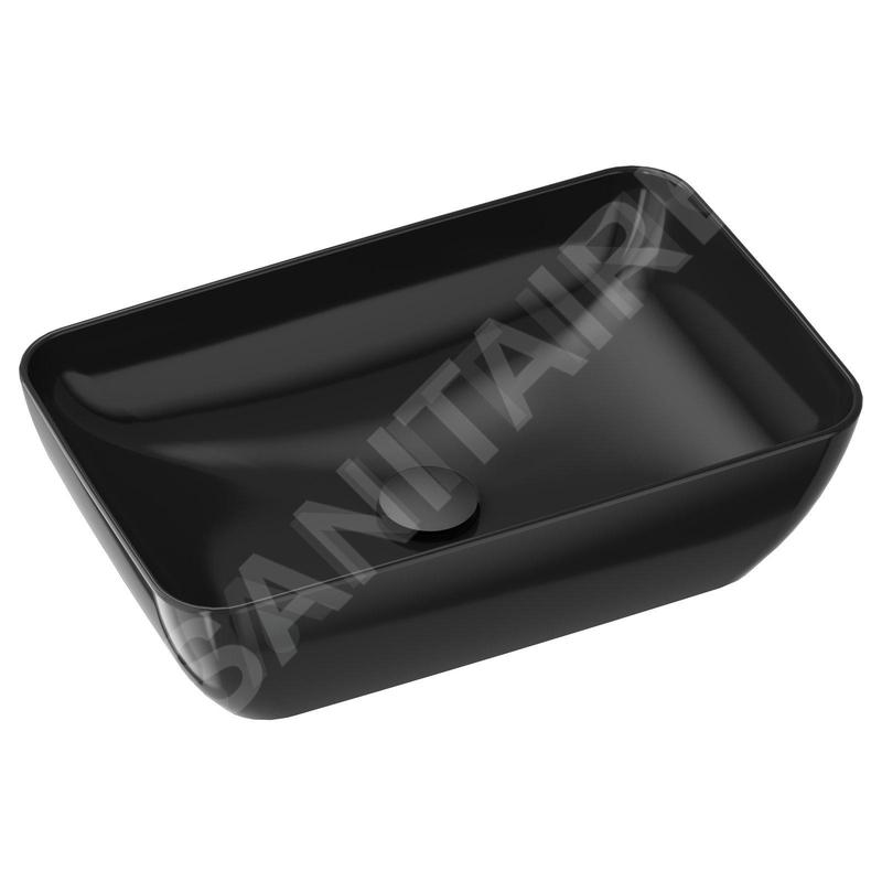 Ravak UNI - Vasque à poser, 500x310 mm, sans trop-plein, noir brillant XJX03150000 Ravak UNI - Vasque à poser, 500x310 mm, sans trop-plein, noir brillant XJX03150000