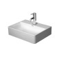 Duravit DuraSquare - Lave-mains 450x350 mm, sans trop-plein, avec un trou pour robinet, DuraCeram, avec WonderGliss, blanc