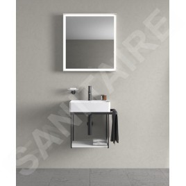 Duravit DuraSquare - Lave-mains 450x350 mm, sans trop-plein, avec un trou pour robinet, DuraCeram, avec WonderGliss, blanc
