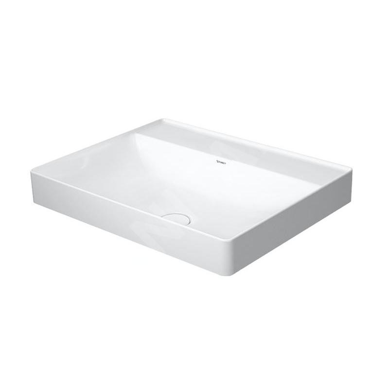 Duravit DuraSquare - Vasque 600x470 mm, sans trop-plein, sans trou pour robinet, blanc 2354600070 Duravit DuraSquare - Vasque 600x470 mm, sans trop-plein, sans trou pour robinet, blanc 2354600070