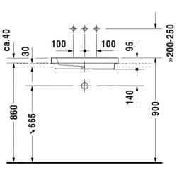 Duravit 2nd floor - Lavabo sans trou sans trop-plein, 580 mm x 415 mm, blanc- lavabo 0317580029